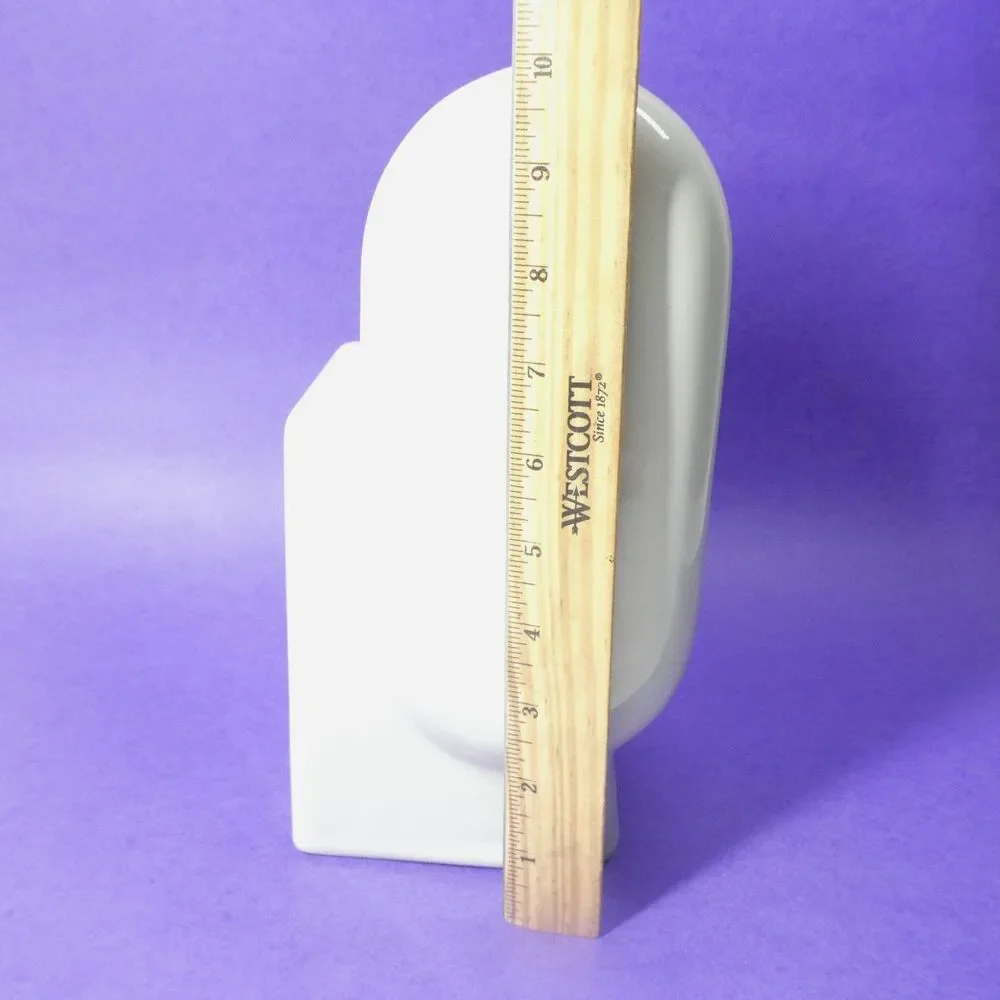 Postmodern Vase Abstract Gray Ceramic Vintage 1980s